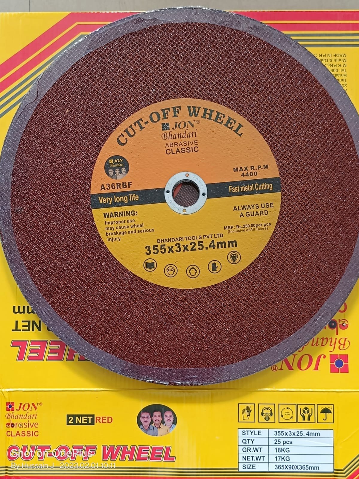 Jon Bhandari Cut Off Wheel